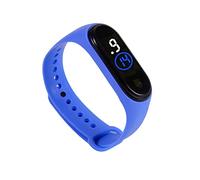 fxwtich Orologio da polso sportivo a LED, con cinturino touch screen ecologico, Blu reale, Stile del quadrante