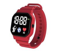 fxwtich Orologio elettronico LED Spaceman Sport Uomo Donna Orologio Digitale Vita Impermeabile Durevole, Rosso, Stile del quadrante