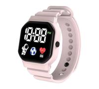 fxwtich Orologio elettronico LED Spaceman Sport Uomo Donna Orologio Digitale Vita Impermeabile Durevole, Rosa, Stile del quadrante