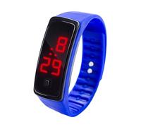 fxwtich Orologio sportivo durevole resistente agli urti del cinturino del silicone dell'orologio di sport dell'esposizione grande, Blu, Stile del quadrante