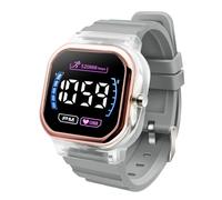 fxwtich Portatile elettronico di alta precisione dell'orologio LED dei bambini dell'orologio di Digital, Grigio, Stile del quadrante