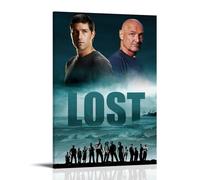 FXZFDCD Poster su tela, motivo: film e serie TV Lost retrò, decorazione artistica da parete per camera da letto, 40 x 60 cm, con cornice