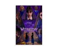 FXZFDCD Poster su tela, motivo: mercoledì film retrò e stupefacente serie TV, decorazione artistica da parete, per camera da letto, 30 x 45 cm, senza cornice