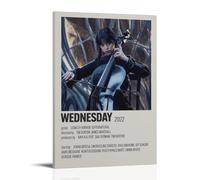 FXZFDCD Poster su tela, motivo: mercoledì film retrò e stupefacente serie TV, decorazione artistica da parete, per camera da letto, 30 x 45 cm, con cornice