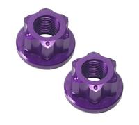 Fxzqgnh 2 Pezzi Dado Mozzo Posteriore Bici Dado Assale Ricambio Alluminio Installazione Rapida Resistente Adatto per Bici Da Città Corsa Pieghevole Sostit, viola