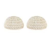 Fxzqgnh 2 Pezzi Paralume in Corda Traforato Paralume a Sospensione Vintage Lampada per Caffetteria, Bianco, 2 Pezzi