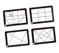 Fxzqgnh 4 Pezzi Mirino Fotografico Visualizzatore Composizione Accessorio Pittura Disegno Strumento Triangolo Leggero per Fotografia Arte Esercizi, Acrilico