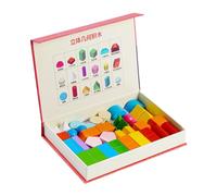 Fxzqgnh 46 Pezzi di Blocchi Solidi Geometrici Giocattoli di Apprendimento Precoce Creatività Bambini Matematica