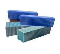 Fxzqgnh 5 Pezzi di Modelli di Container in Miniatura, Kit di Diorami, Creazioni Simulate, Scatole di Carico per Spedizioni, Giocattoli per Scene di Gioco su T, L