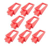 Fxzqgnh 8 Pezzi Blocco Fermacarico con Piede di Bloccaggio a Cuneo Blocco Fermacarico Antiscivolo Accessorio per Trasporto Merci, Rosso, 8 Pezzi