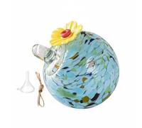 Fxzqgnh Abbeveratoio Colibrì Vetro Appendibile Dispenser Cibo Uccelli Materiale Resistente Distributore di Semi per Outdoor, Blu, Blu Chiaro
