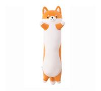 Fxzqgnh Bambola Cuscino a Forma di Cane Cartoon Soffice Cuscino Corpo Cylindrico per Supporto Ergonomico Rivestimento Removibile per Pulizia Adatto a Camera da Letto Studio Salotto, 70 Cm