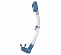 Fxzqgnh Boccaglio in Silicone per Immersione Libera Morso Comodo Boccaglio da Immersione Libera Valvola di Scarico Snorkel Arrotolabile da Viaggio, Blu Reale