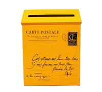 Fxzqgnh Cassetta Postale di Grandi Dimensioni, Gabbia per Lettere, Porta Lettere, Portadocumenti, Cassetta Postale E Rurale, Giallo