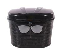 Fxzqgnh Cestino per, Montaggio Anteriore, Design con Lucchetto E Coperchio, Resistente all'Acqua, Contenitore Portaoggetti Robusto da 10 kg, Nero Grigio