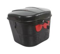 Fxzqgnh Cestino per, Montaggio Anteriore, Design con Lucchetto E Coperchio, Resistente all'Acqua, Contenitore Portaoggetti Robusto da 10 kg, Nero Rosso