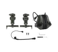 Fxzqgnh Cuffie da Casco per La Caccia con Microfono, Protezione Acustica Portatile, Paraorecchie per Falciatura, Caccia E Comunicazione, Verde