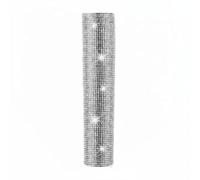 Fxzqgnh Custodia Microfono Cristalli Riutilizzabile Manicotto Microfono Glitter Impermeabile Accessorio Audio per Cantanti, Artisti, Canto Amatoriale, Argento, Set Di Diamanti