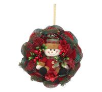 Fxzqgnh Ghirlanda Natalizia Grande Da 35 Cm con Bambole, Perfetta per Il O Come Decorazione per Feste, Pupazzo di Neve