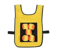 Fxzqgnh Gioco di Dodgeball con Palla Appiccicosa, Gioco Interattivo di Lancio della Palla con Giubbotto Bersaglio E Palline Morbide per, Il, Bambini Gialli