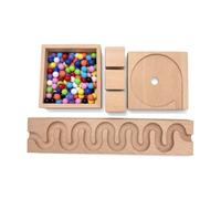 Fxzqgnh Gioco di Tracciamento con Perline Sensoriale Vassoio con Perline in Legno Interattivo Giocattolo Educativo per Neonati, Asilo Nido