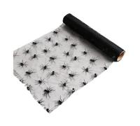 Fxzqgnh Halloween Runner Tavolo Centrotavola Copritavolo Artigianale Rete Ricamata Decorazione Adatto per Cucina Soggiorno Feste Ristorante Casa, Ragno