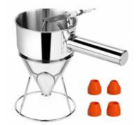 Fxzqgnh Imbuto Dosatore con Supporto Acciaio Inox Dosatore con Ugelli in Silicone Resistente Ruggine Utensile per Amanti Dei Dolci, Pasticceria, Cucina, 1200ml, Moderno Semplice