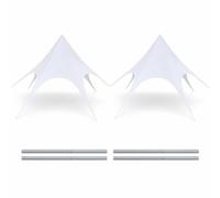 Fxzqgnh Impermeabile Esterno Campeggio, da Sole Robusta per Eventi e Giardino, per picnic, Bianco, Doppia cima 6 * 10 * 3 metri