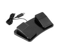 Fxzqgnh Interruttore USB Pedale Footswitch Plug And Play Meccanico Controllo Ergonomico Antiscivolo Accessori Simulatore Tastiera Adatto per Trascrizione Comp, Pedale a 2 Piedi