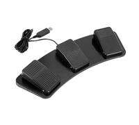 Fxzqgnh Interruttore USB Pedale Footswitch Plug And Play Meccanico Controllo Ergonomico Antiscivolo Accessori Simulatore Tastiera Adatto per Trascrizione Comp, Pedale a 3 Piedi
