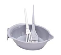 Fxzqgnh Kit per La Colorazione Dei Capelli, Composto Da Bastoncino E Pennello per Miscelare, Ciotola Professionale per La Tintura, Strumento Fai-da-te per Il, Grigio