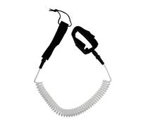 Fxzqgnh Leash per Tavola da Corda a Spirale E Attacco alla Caviglia, Corda di Girevole, Resistente in Neoprene, Adatto per Longboard E, Bianco, 11ft