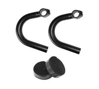 Fxzqgnh Manubrio per Bicicletta a 2 Pezzi di Toro, Manubrio da Strada Urbano Leggero in Alluminio, Impugnatura Ergonomica, Adatto per Bici da Strada U, Nastro Manubrio Nero