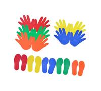Fxzqgnh Marcatori per Tappeti per Bambini, Massaggio con Impronte di Antiscivolo per Bambini, Attrezzatura Tattile, Set di Allenamento Sensoriale, 5 Paia E 5 Paia