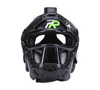 Fxzqgnh Maschera Protettiva per La Testa, Traspirante, Professionale, con Spessore Maggiore, per Taekwondo E Karate, Nero Nero S