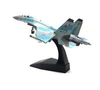 Fxzqgnh Modellino Statico SU-35 1:100 Modellino Jet SU-35 Metallo e Plastica Aereo da Combattimento in Miniatura, Nero