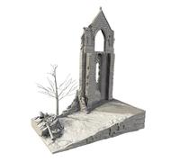 Fxzqgnh Modello Architettonico di Decorazione di Un Edificio in Rovina Fai da Te in 1:72