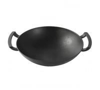Fxzqgnh Pentola Wok Ghisa Materiale Spesso e Robusto Wok Base Tondo Distribuzione Uniforme Del Calore Pentoleria per Ristorazione, Piccola Pentola