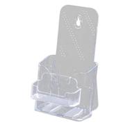 Fxzqgnh Porta Biglietti Da Acrilico, Porta Brochure, Organizer Trasparente per Volantini per La Superficie di Lavoro, Adatto per a Tre Ante, A6 1 livello
