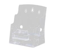 Fxzqgnh Porta Biglietti Da Acrilico, Porta Brochure, Organizer Trasparente per Volantini per La Superficie di Lavoro, Adatto per a Tre Ante, A5 2 livelli