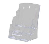 Fxzqgnh Porta Biglietti Da Acrilico, Porta Brochure, Organizer Trasparente per Volantini per La Superficie di Lavoro, Adatto per a Tre Ante, A4 3 livelli