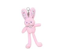 Fxzqgnh Portachiavi Coniglio Peluche con Orecchie Lunghe Doll Pendente Soffice Decorativo per Borse Ciondolo Pupazzo Animaletto Charm Adatto a Donne Ragazze a, Rosa