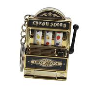 Fxzqgnh Portachiavi Giocattolo Mini Slot Machine, Mini Gioco Arcade, novità per Feste, Compleanni, Regali di Gioco, Portachiavi per Ragazzi, Ragazze, Uomini, Oro