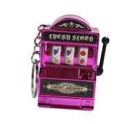 Fxzqgnh Portachiavi Giocattolo Mini Slot Machine, Mini Gioco Arcade, novità per Feste, Compleanni, Regali di Gioco, Portachiavi per Ragazzi, Ragazze, Uomini, Viola