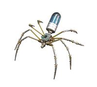 Fxzqgnh Puzzle Tridimensionale Ragno Meccanico Metallo Scultura Compatta Kit Artigianato Creativo Montaggio Manuale Ornamento Scrivania Adatto per Collezione, Argento