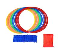 Fxzqgnh Set Cerchi per Campana con Connettori Gioco Saltelli Attrezzatura Didattica Adatto per Scuola E Giardino, 28 Cm