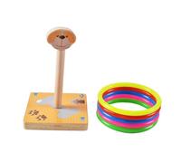 Fxzqgnh Set di 5 Anelli di Legno a Forma di Animali per Il Lancio degli Anelli, Puzzle Interattivo, Adatto a Bambini E Adulti, Feste, Giardino, Matrimoni, Cucciolo