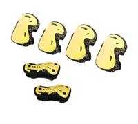 Fxzqgnh Set di Protezioni per Bambini: Paramani Multifunzione, Gomitiere, Set di Protezioni per Skateboard per attività All'aperto, Giallo