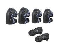 Fxzqgnh Set di Protezioni per Bambini: Paramani Multifunzione, Gomitiere, Set di Protezioni per Skateboard per attività All'aperto, Nero