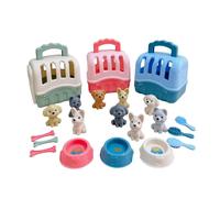 Fxzqgnh Set Pezzi per Il Gioco di Ruolo con Cura degli Animali Domestici, Ciotola per Il Cibo E Accessori per Bambole. Giocattoli per Il Gioco di